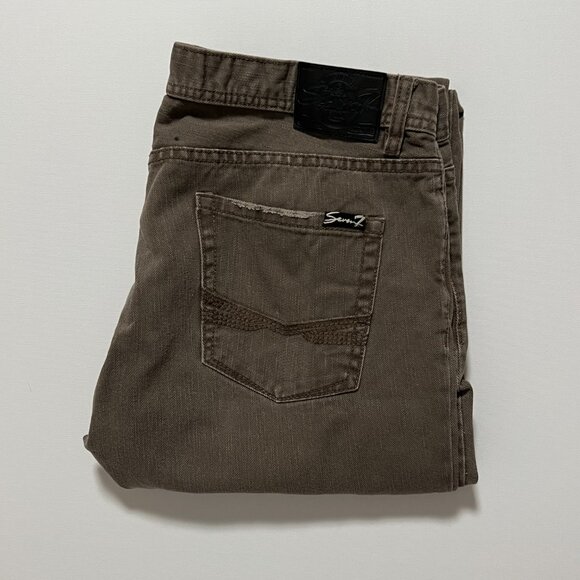 Seven7 Jeans Straight Leg Denim Casual Brown Men's size 38x32 - Picture 1 of 8